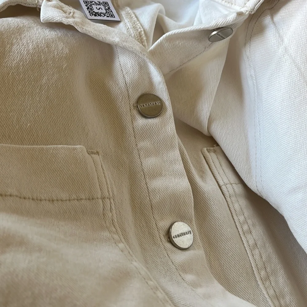 NWT Sanctuary The Utility Shirt Dress White Belted - Picture 9 of 11